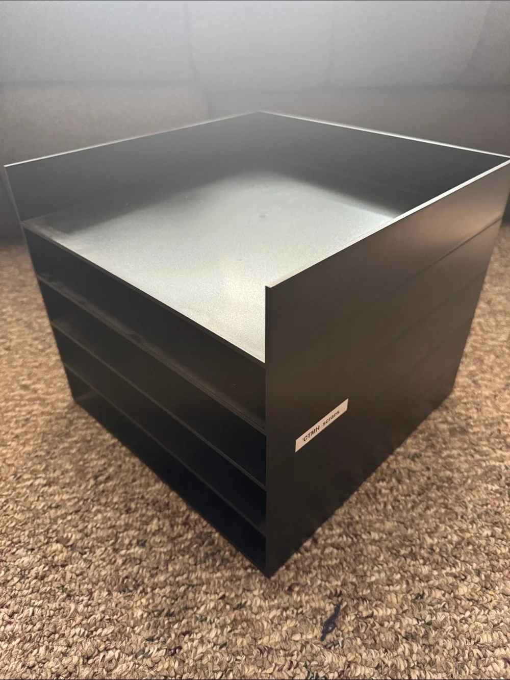 Black Tablet Storage Tray - 12x12 single